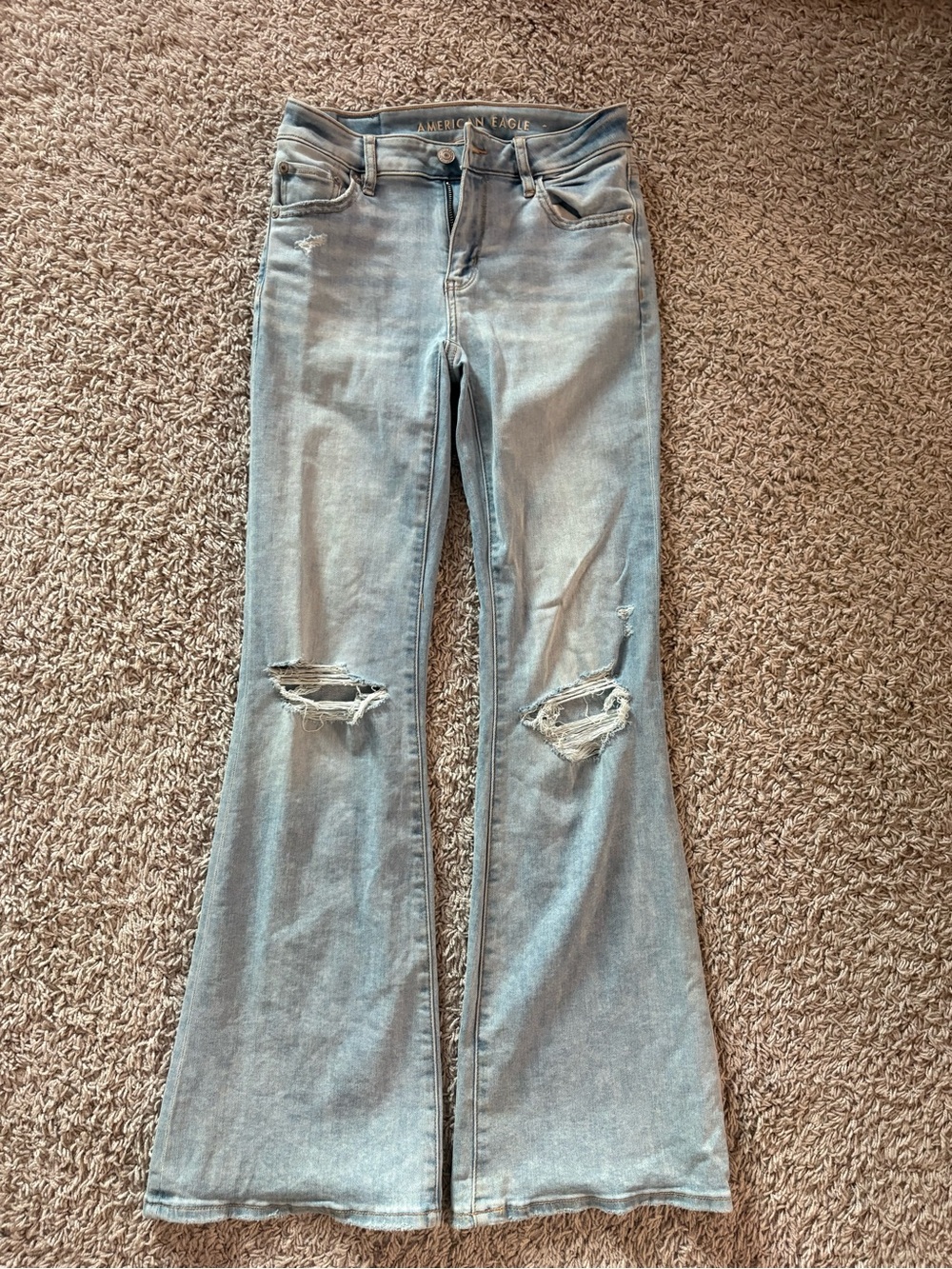 American Eagle Blue low rise Flare Jeans
